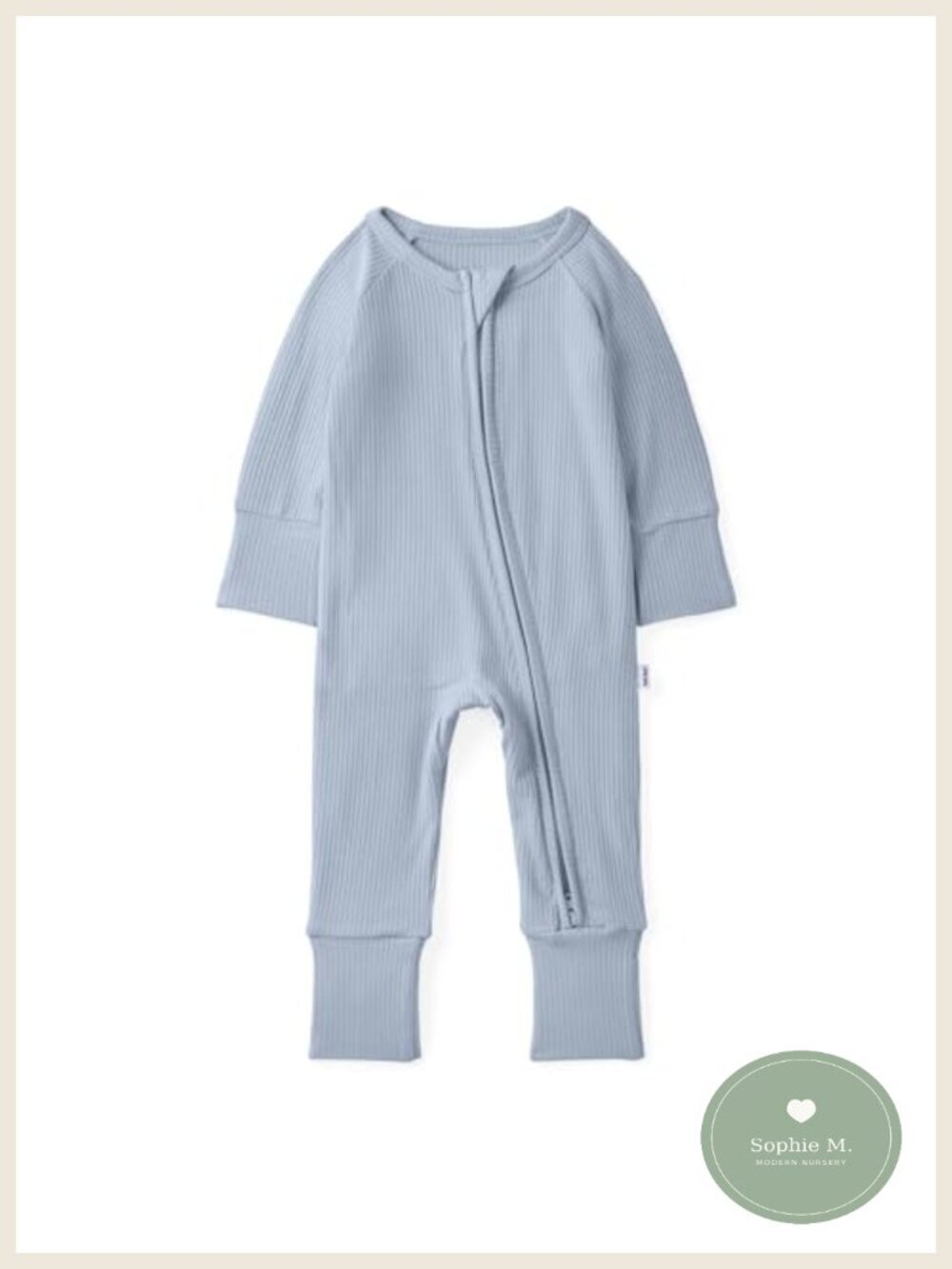 Newborn Bamboo Pajamas with 2-Way Zipper, Lightweight & Hypoallergenic